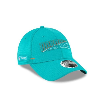 Blue Miami Dolphins Hat - New Era NFL Official Summer Sideline Stretch Snap 9FORTY Snapback Caps USA0823456